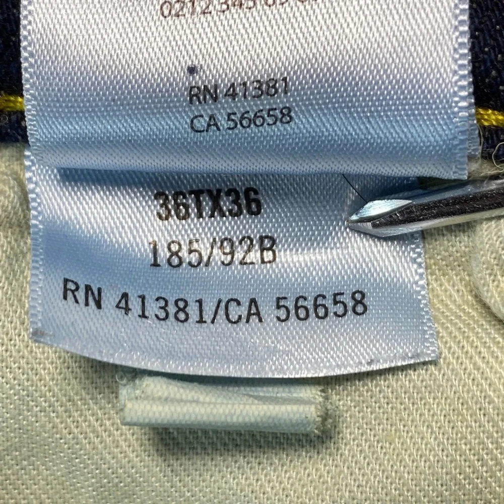 Polo Ralph Lauren Prospect Straight Mens Jeans Dark Wash Denim 36x36 Blue
